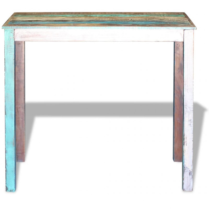 Stolik barowy, lite drewno z odzysku, 115x60x107 cm