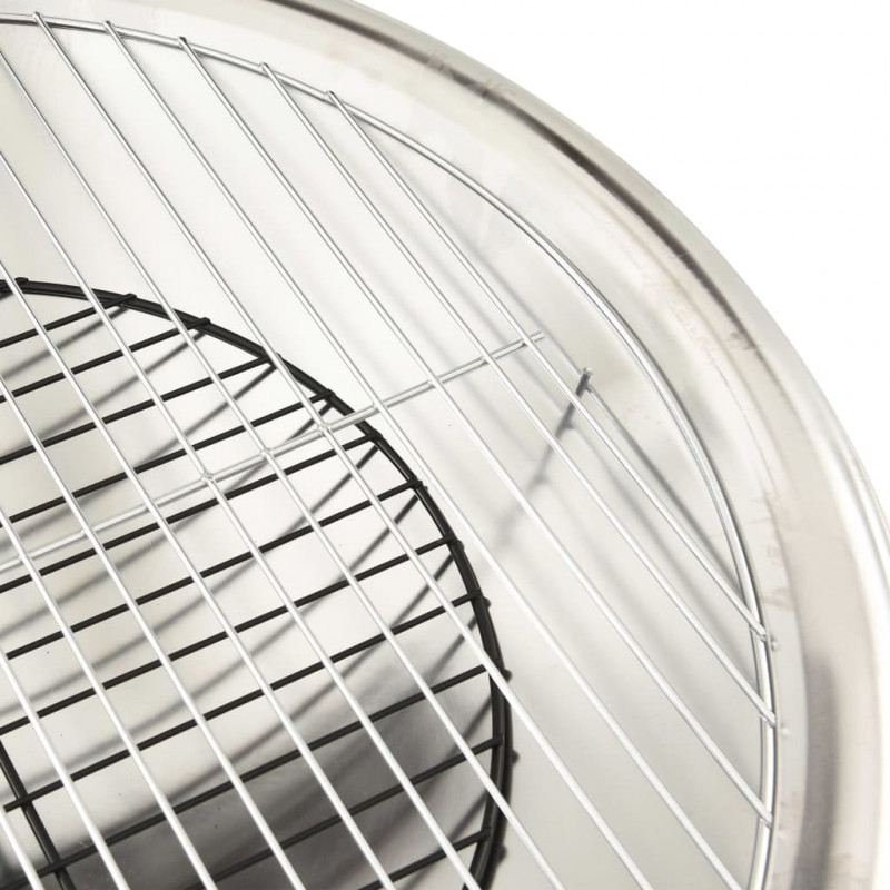 Palenisko i grill 2-w-1, z pogrzebaczem, 56x56x49 cm, stal