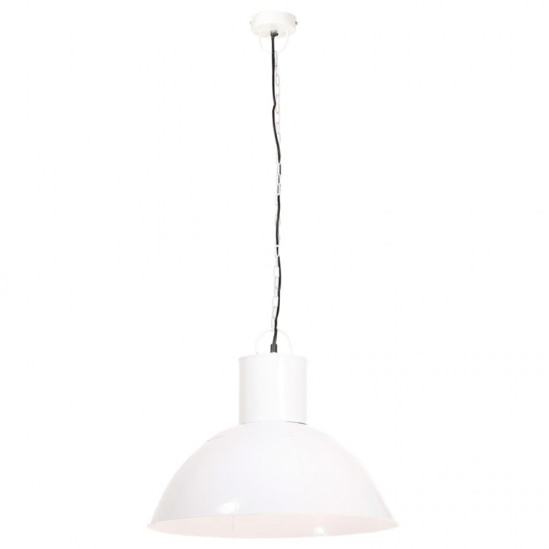 Lampa wisząca, 25 W, biała, okrągła, 48 cm, E27
