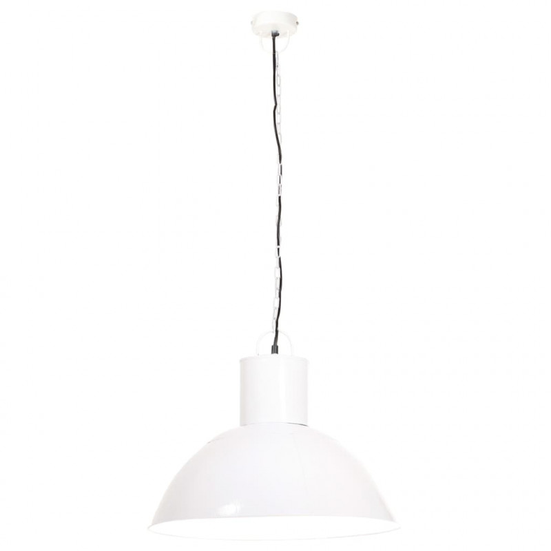Lampa wisząca, 25 W, biała, okrągła, 48 cm, E27