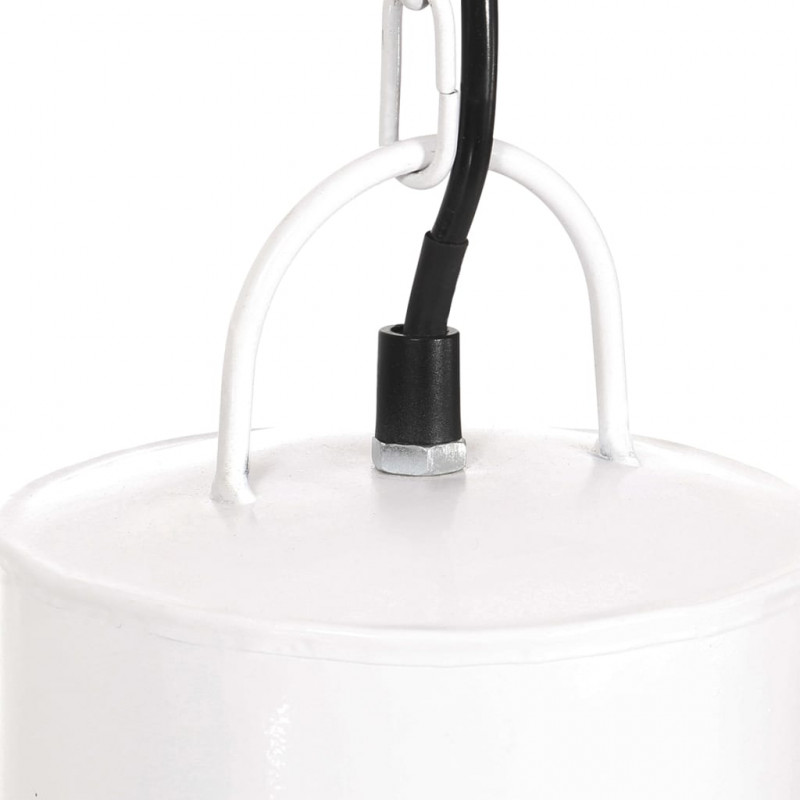 Lampa wisząca, 25 W, biała, okrągła, 48 cm, E27