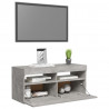 Szafka pod TV z oświetleniem LED, szarość betonu, 90x35x40 cm