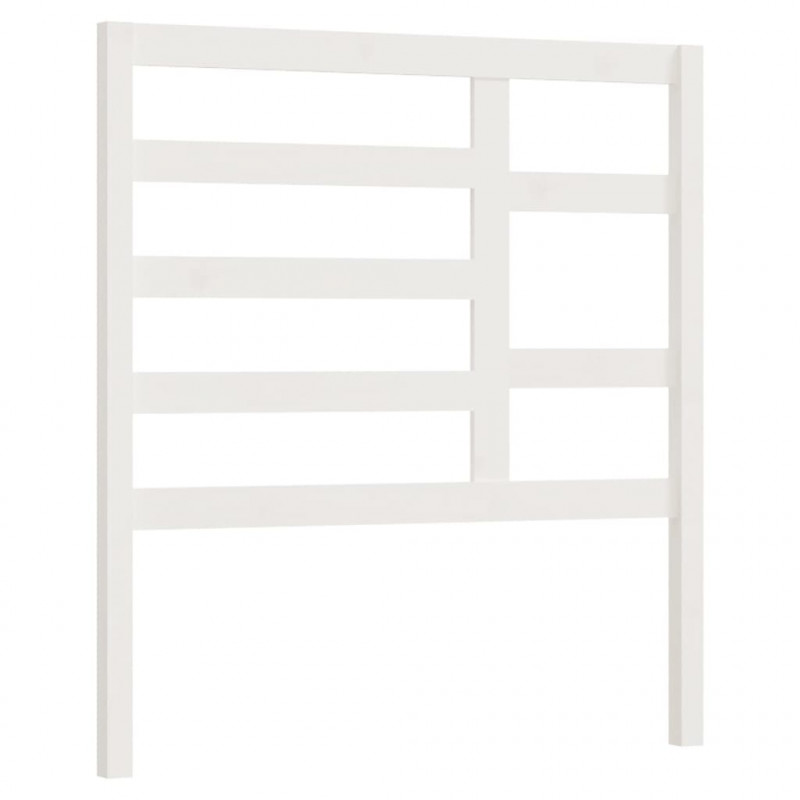 Wezgłowie łóżka, białe, 106x4x104 cm, lite drewno sosnowe