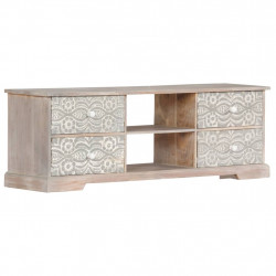 Szafka pod TV, 120x30x40 cm, lite drewno akacjowe