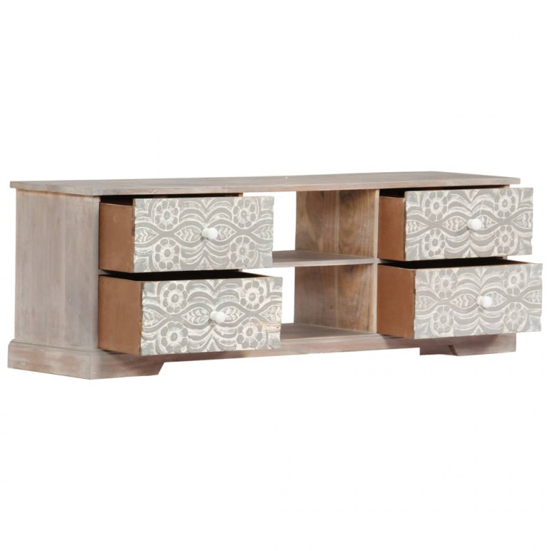 Szafka pod TV, 120x30x40 cm, lite drewno akacjowe