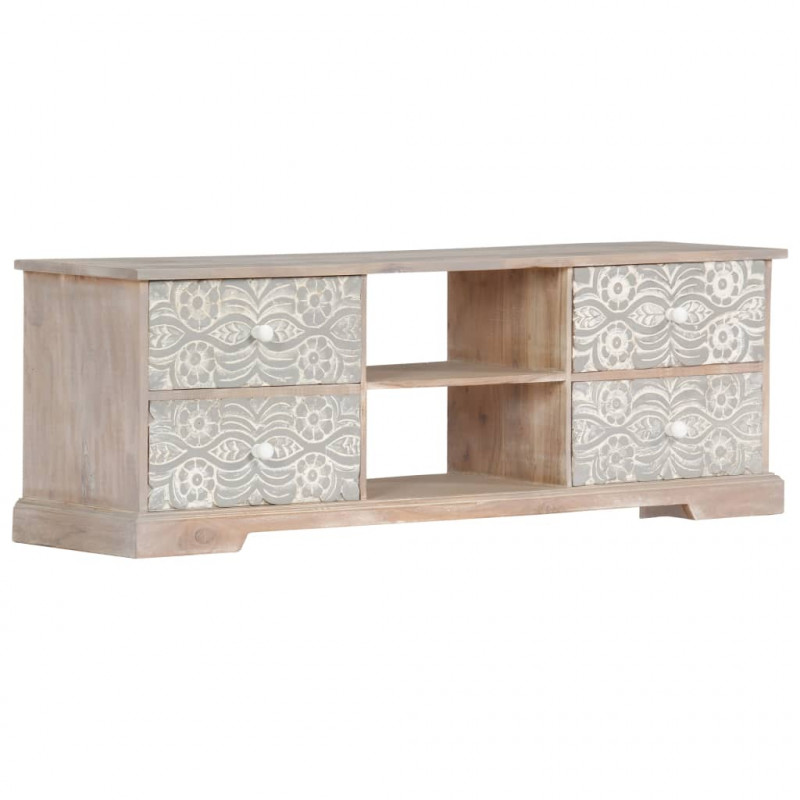 Szafka pod TV, 120x30x40 cm, lite drewno akacjowe