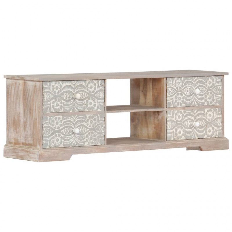 Szafka pod TV, 120x30x40 cm, lite drewno akacjowe