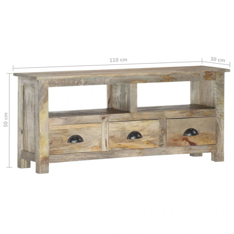 Szafka pod TV, 110x30x50 cm, lite drewno mango
