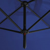 Podwójny parasol ogrodowy, stalowy słupek, niebieski 600x300 cm