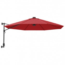 Ścienny parasol ogrodowy, czerwony, 290 cm