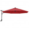 Ścienny parasol ogrodowy, czerwony, 290 cm