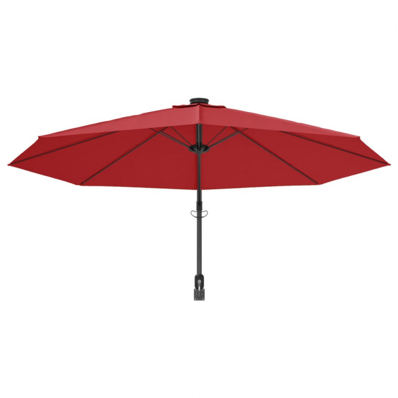 Ścienny parasol ogrodowy, czerwony, 290 cm