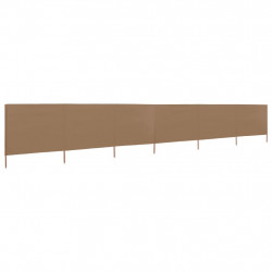 Parawan 6-skrzydłowy z tkaniny, 800 x 80 cm, taupe