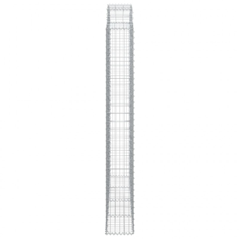 Łukowaty kosz gabionowy 200x30x220/240 cm, galwanizowane żelazo