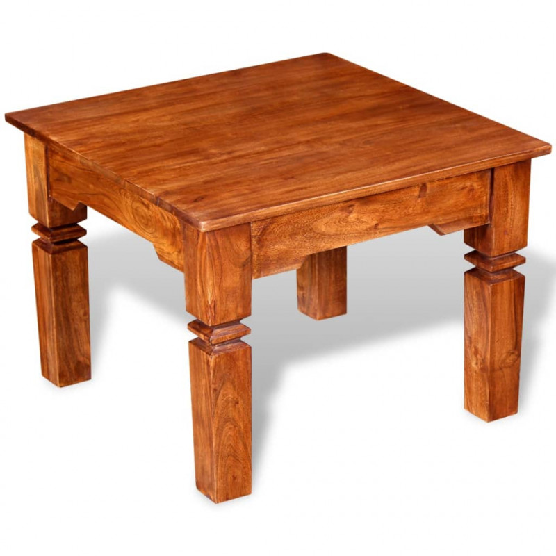 Stolik kawowy, lite drewno, 60x60x45 cm