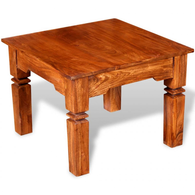 Stolik kawowy, lite drewno, 60x60x45 cm