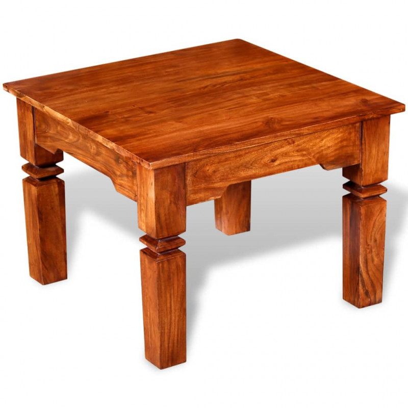 Stolik kawowy, lite drewno, 60x60x45 cm
