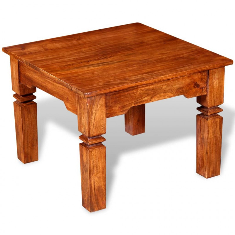 Stolik kawowy, lite drewno, 60x60x45 cm