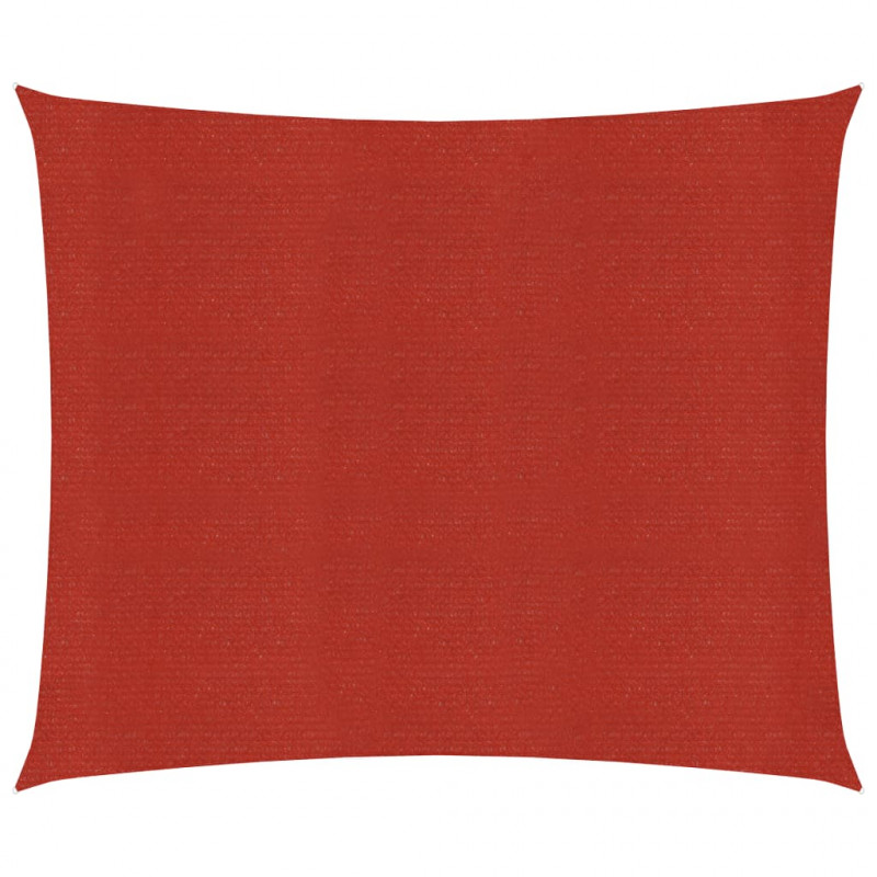 Żagiel przeciwsłoneczny, 160 g/m², czerwony, 4,5x4,5 m, HDPE