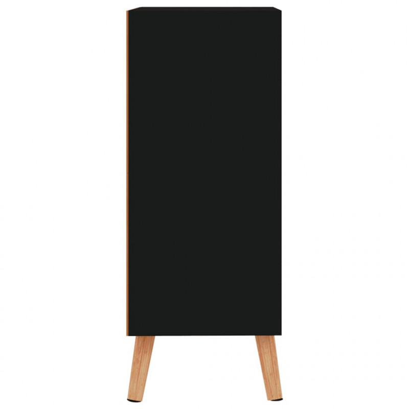 Szafka, czarna, 60x30x72 cm, materiał drewnopochodny