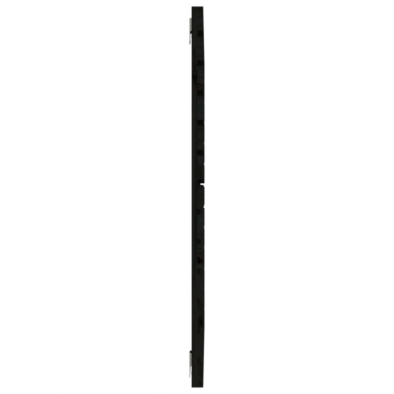 Wezgłowie łóżka, czarne, 81x3x91,5 cm, lite drewno sosnowe