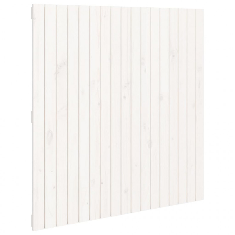 Wezgłowie łóżka, białe, 108x3x110 cm, lite drewno sosnowe