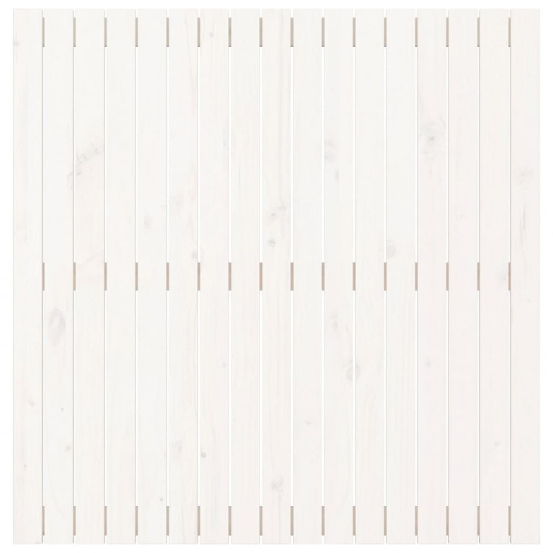 Wezgłowie łóżka, białe, 108x3x110 cm, lite drewno sosnowe