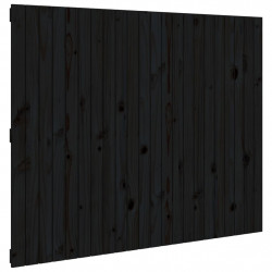 Wezgłowie łóżka, czarne, 140x3x110 cm, lite drewno sosnowe