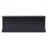 Szafka pod TV, czarna, 108x30x40 cm, drewno paulownia