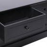Szafka pod TV, czarna, 108x30x40 cm, drewno paulownia