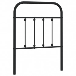 Metalowe wezgłowie, czarne, 75 cm
