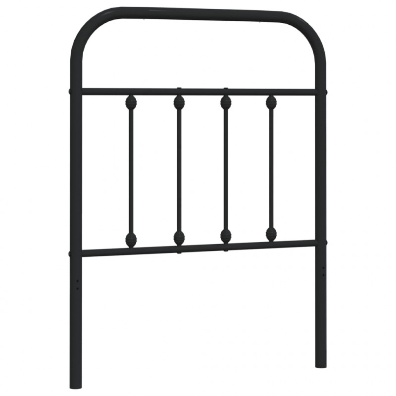 Metalowe wezgłowie, czarne, 75 cm