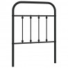 Metalowe wezgłowie, czarne, 75 cm