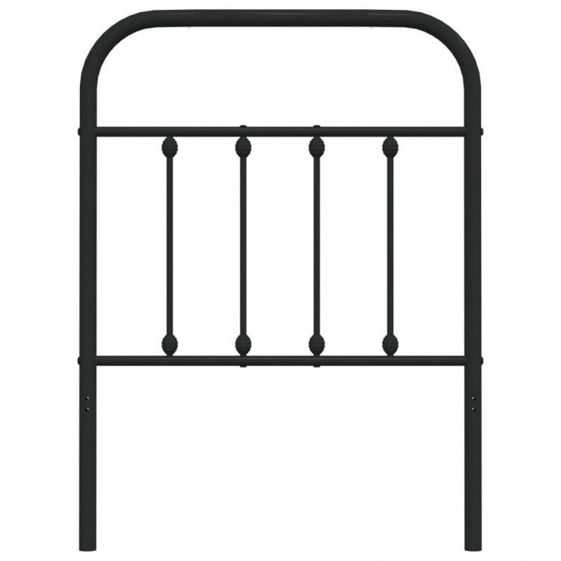 Metalowe wezgłowie, czarne, 75 cm