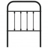 Metalowe wezgłowie, czarne, 75 cm
