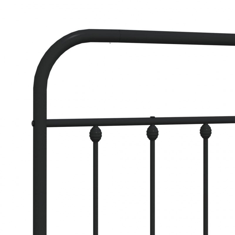 Metalowe wezgłowie, czarne, 75 cm