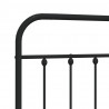 Metalowe wezgłowie, czarne, 75 cm