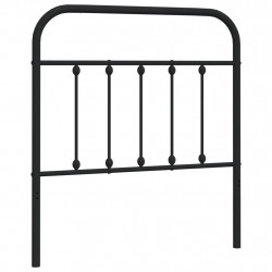 Metalowe wezgłowie, czarne, 90 cm