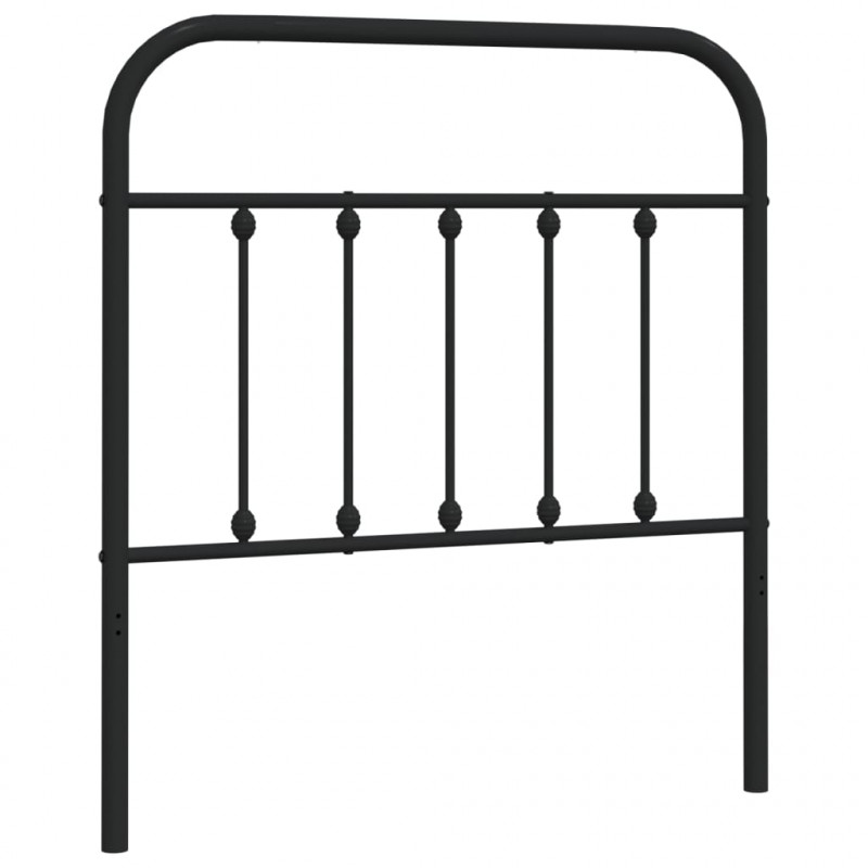 Metalowe wezgłowie, czarne, 90 cm