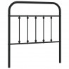 Metalowe wezgłowie, czarne, 90 cm