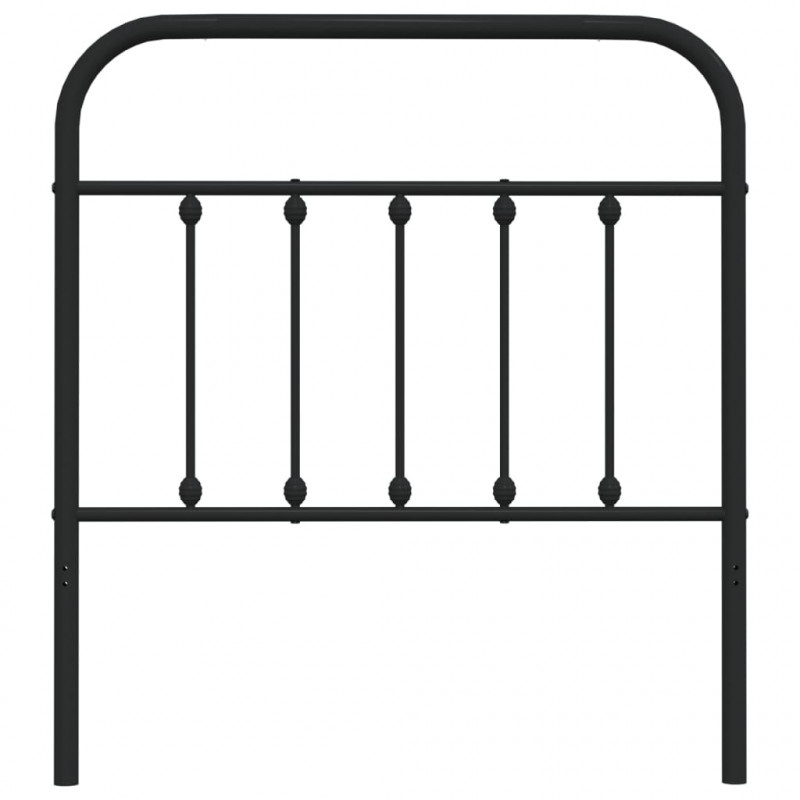Metalowe wezgłowie, czarne, 90 cm