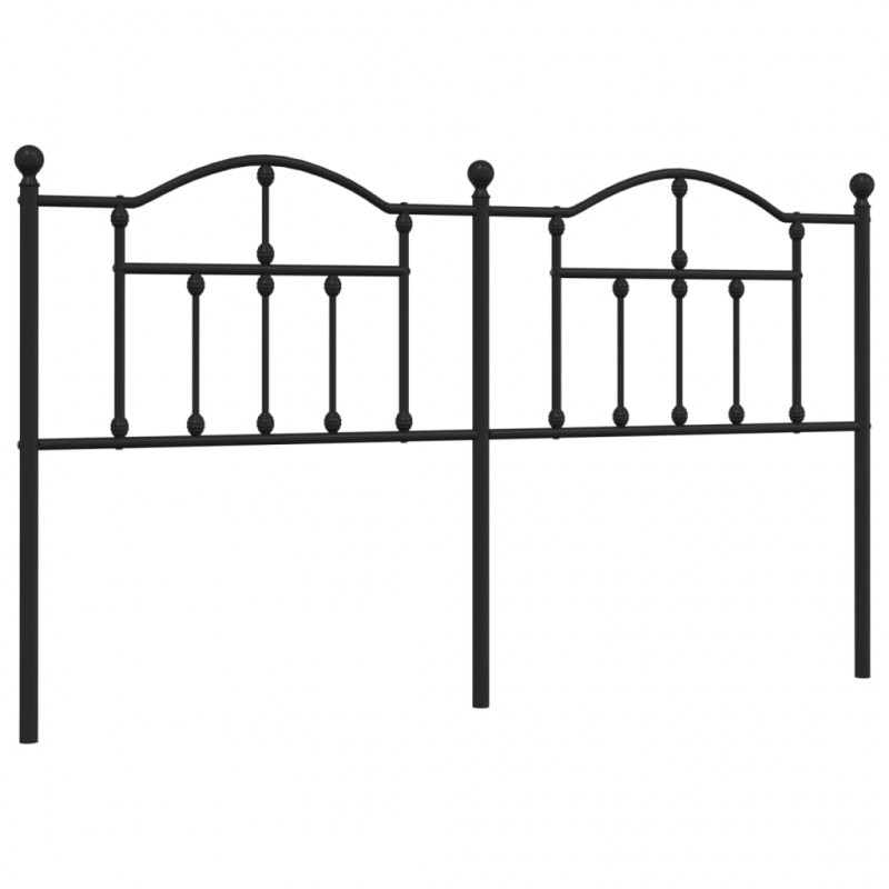 Metalowe wezgłowie, czarne, 160 cm