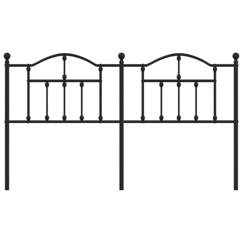 Metalowe wezgłowie, czarne, 160 cm
