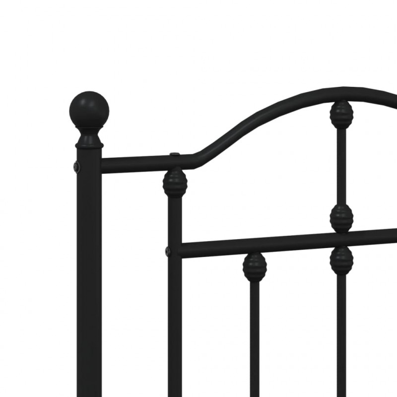 Metalowe wezgłowie, czarne, 160 cm