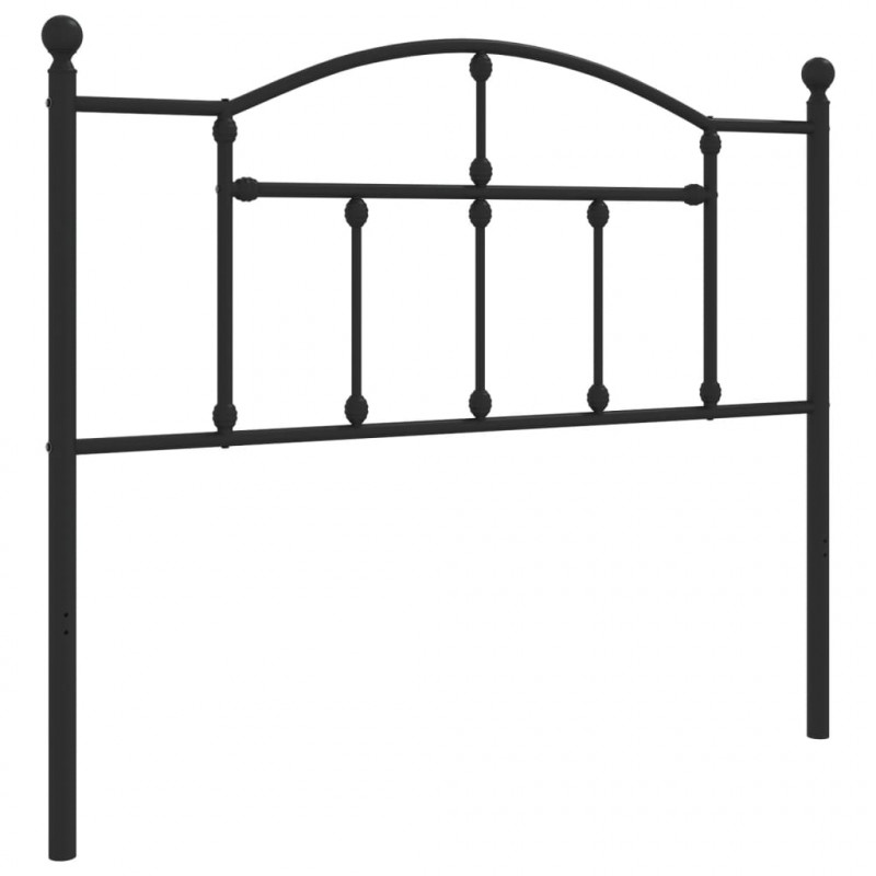 Metalowe wezgłowie, czarne, 107 cm