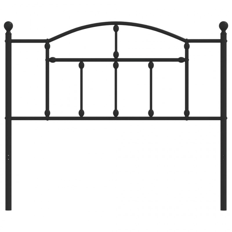 Metalowe wezgłowie, czarne, 107 cm