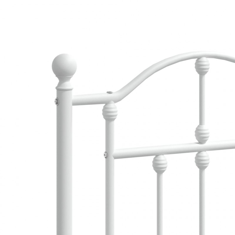 Metalowe wezgłowie, białe, 120 cm