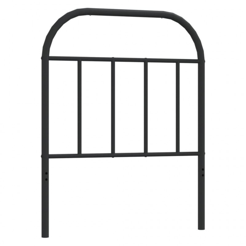 Metalowe wezgłowie, czarne, 75 cm