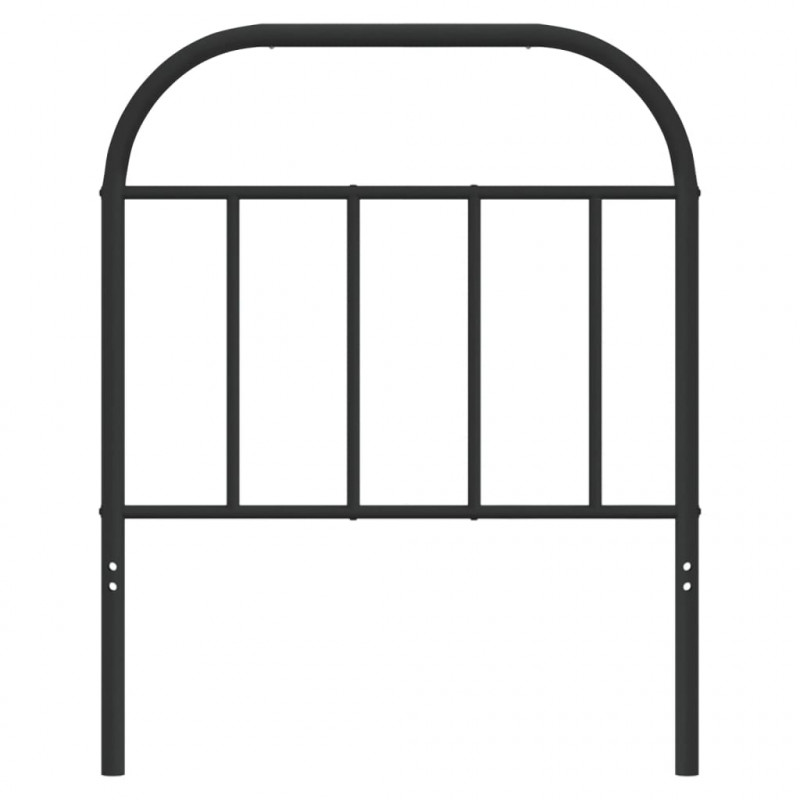 Metalowe wezgłowie, czarne, 75 cm