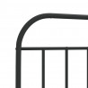 Metalowe wezgłowie, czarne, 90 cm